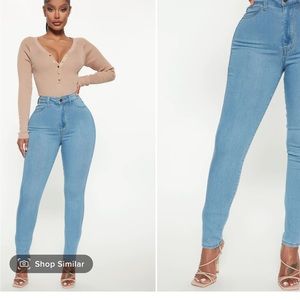 Fashion nova classic high waist skinny jeans